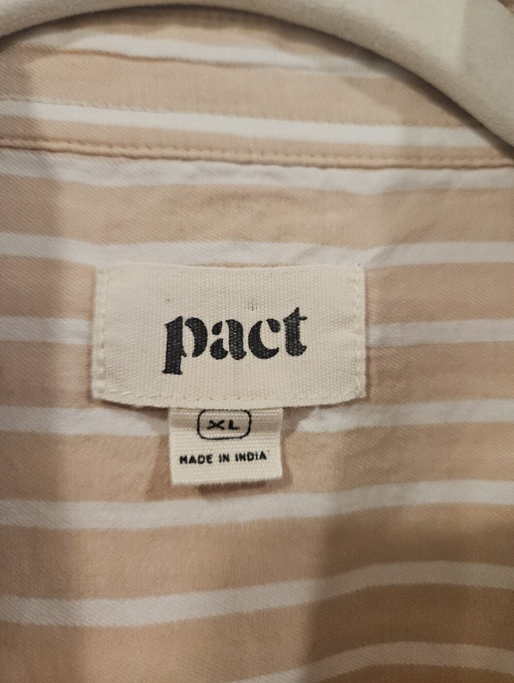 Pact Top Women's Sunset Lightweight 100% Organic Cotton Classic Shirt XL Striped - Picture 4 of 7